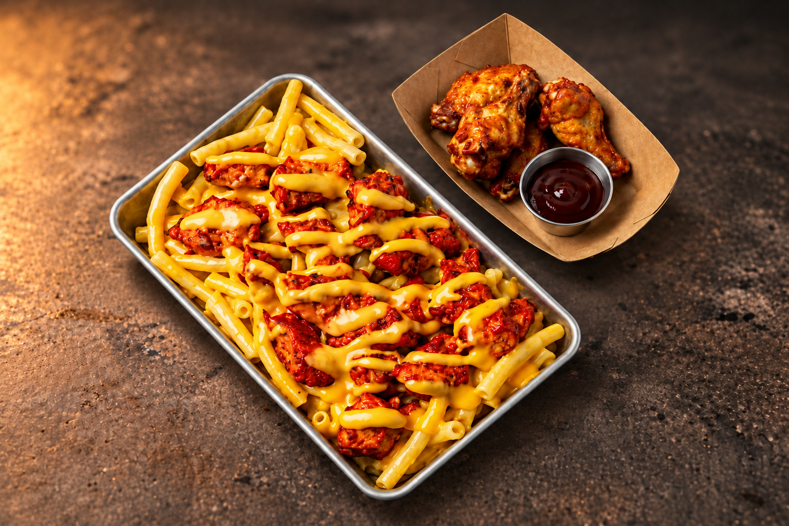 Combo Mac'N'Cheetos et wings